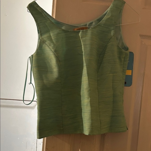 Kasper Light Green Textured Tank top shirt jacket beautiful in a textured green - Picture 1 of 5